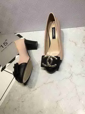 CHANEL Shallow mouth Block heel Shoes Women--033